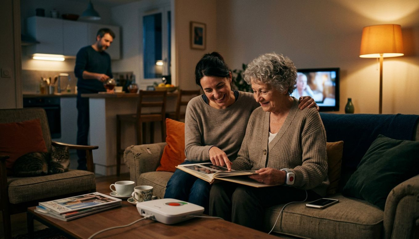 Voyage au cœur d’une nuit avec la téléassistance connectée d’une famille française